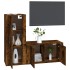 Set de muebles de TV 2 pzas madera contrachapada roble