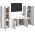 Set de muebles de TV 3 piezas madera contrachapada