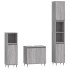 Set de muebles de baño 3 pzas madera contrachapada gris