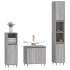 Set de muebles de baño 3 pzas madera contrachapada gris