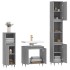 Set de muebles de baño 3 pzas madera contrachapada gris