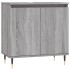 Set de muebles de baño 3 pzas madera contrachapada gris