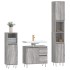 Set de muebles de baño 3 pzas madera contrachapada gris