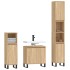 Set de muebles de baño 3 pzas madera contrachapada roble