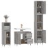 Set de muebles de baño 3 pzas madera contrachapada gris