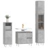 Set muebles de baño 2 piezas madera contrachapada gris