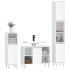 Set muebles de baño 3 piezas madera contrachapada blanco