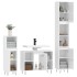 Set muebles de baño 3 piezas madera contrachapada blanco