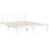 Estructura de cama con cabecero madera maciza blanco 140x190