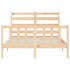 Estructura de cama con cabecero madera maciza 140x190