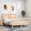 Estructura de cama con cabecero madera maciza 140x200 cm