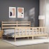 Estructura de cama con cabecero madera maciza 200x200