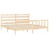 Estructura de cama con cabecero madera maciza 200x200