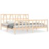 Estructura de cama con cabecero madera maciza 200x200