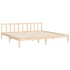 Estructura de cama con cabecero madera maciza 200x200