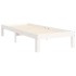 Estructura de cama individual con cabecero madera maciza