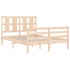 Estructura de cama con cabecero madera maciza 120x200