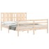 Estructura de cama con cabecero madera maciza 160x200