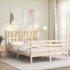 Estructura de cama con cabecero madera maciza 120x200