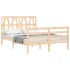 Estructura de cama con cabecero madera maciza 120x200