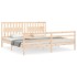 Estructura de cama con cabecero madera maciza 200x200