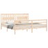 Estructura de cama con cabecero madera maciza 200x200