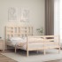 Estructura de cama con cabecero madera maciza 140x200