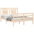 Estructura de cama con cabecero madera maciza 120x200