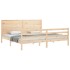 Estructura de cama con cabecero madera maciza 200x200