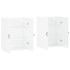 Armario de pared 2 unidades blanco brillante 69,5x34x90