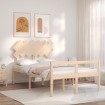 Cama para personas mayores con cabecero madera maciza 120x200cm