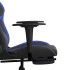 Silla gaming con reposapiés cuero sintético negro