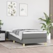 Cama box spring con colchón tela gris oscuro 90x190 cm