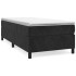 Cama box spring con colchón cuero sintético negro 90x190