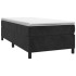 Cama box spring con colchón cuero sintético negro 90x190