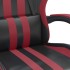 Silla gaming con reposapiés cuero sintético negro rojo