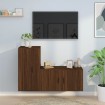 Set de muebles para TV 2 pzas madera contrachapada roble marrón