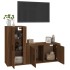 Set de muebles para TV 2 pzas madera contrachapada roble