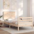 Estructura de cama con cabecero madera maciza 100x200