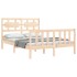 Estructura de cama con cabecero madera maciza 120x200