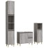 Set de muebles de baño 3 pzas madera contrachapada gris