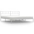 Estructura de cama con cabecero metal blanca 200x200