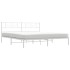 Estructura de cama con cabecero metal blanca 200x200