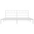 Estructura de cama con cabecero metal blanca 200x200