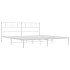 Estructura de cama con cabecero metal blanca 200x200