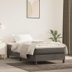 Cama box spring con colchón terciopelo gris oscuro 100x200 cm