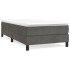 Cama box spring con colchón terciopelo gris oscuro 100x200