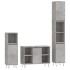 Set muebles de baño 2 piezas madera contrachapada gris