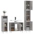 Set muebles de baño 2 piezas madera contrachapada gris