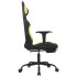 Silla gaming de masaje con reposapiés tela negro y verde